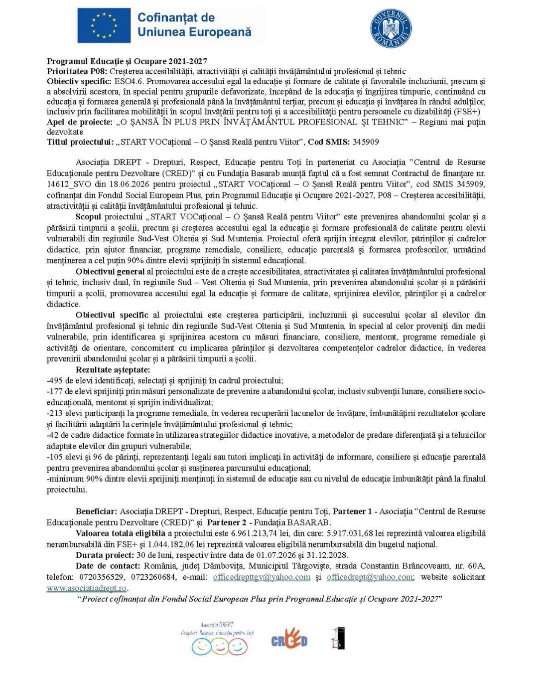 START VOCațional – O Șansă Reală pentru Viitor